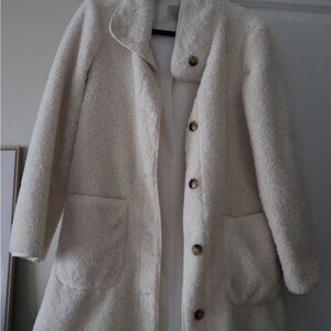 LOFT Cream Teddy Jacket
